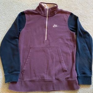 Women’s Nike Half Zip sweatshirt.